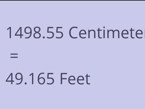 1498.55 CM TO FEET