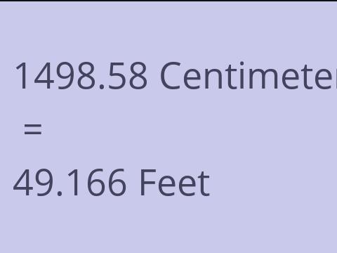 1498.58 CM TO FEET