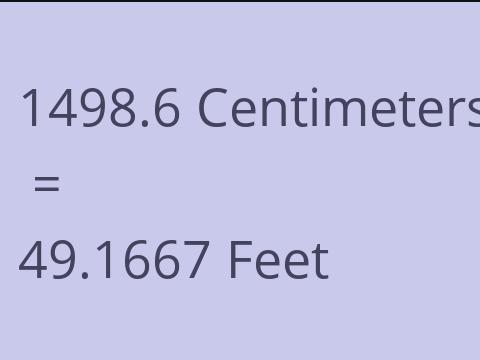 1498.6 CM TO FEET