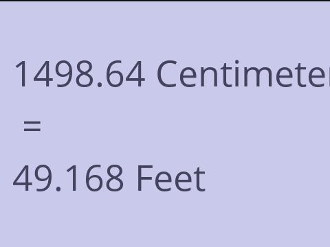 1498.64 CM TO FEET