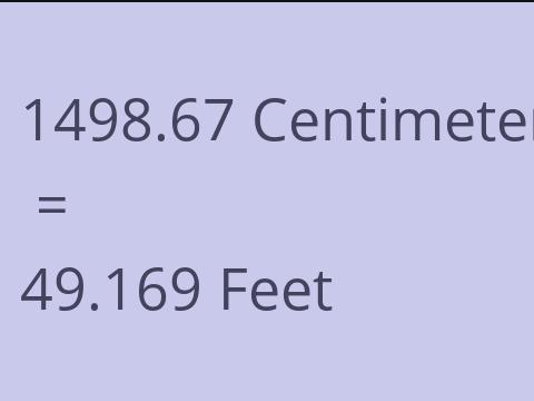 1498.67 CM TO FEET