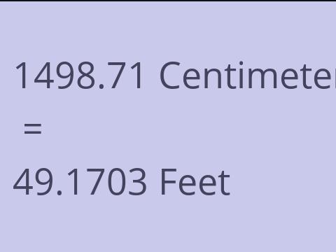 1498.71 CM TO FEET