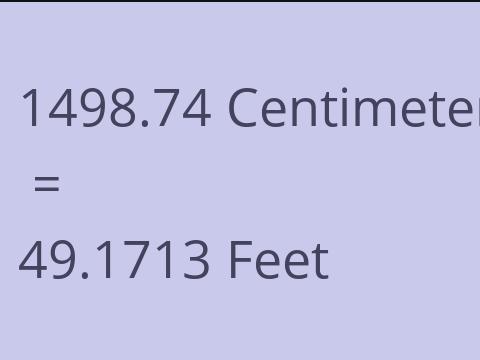 1498.74 CM TO FEET