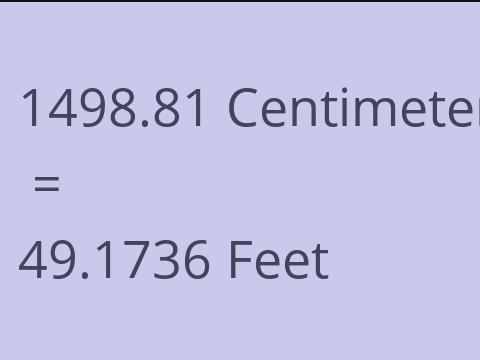 1498.81 CM TO FEET