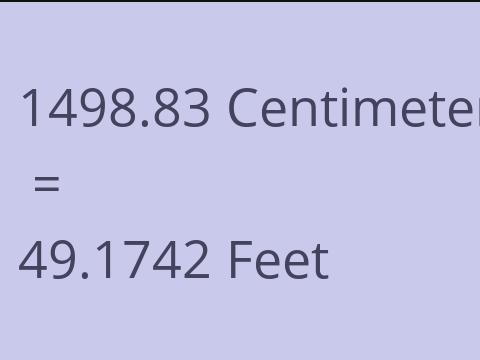 1498.83 CM TO FEET