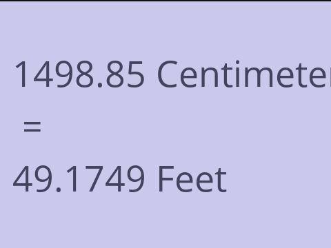 1498.85 CM TO FEET