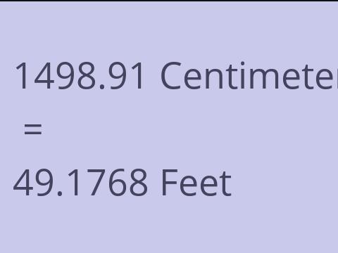 1498.91 CM TO FEET