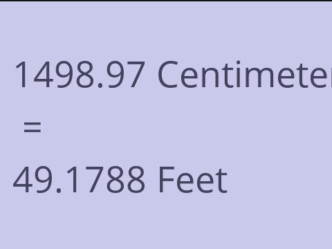 1498.97 CM TO FEET