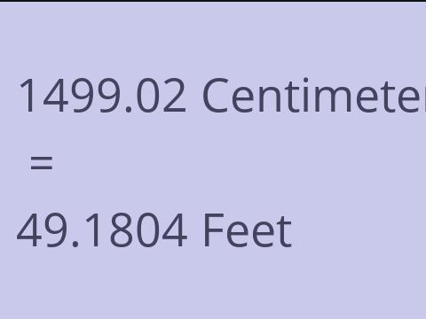 1499.02 CM TO FEET