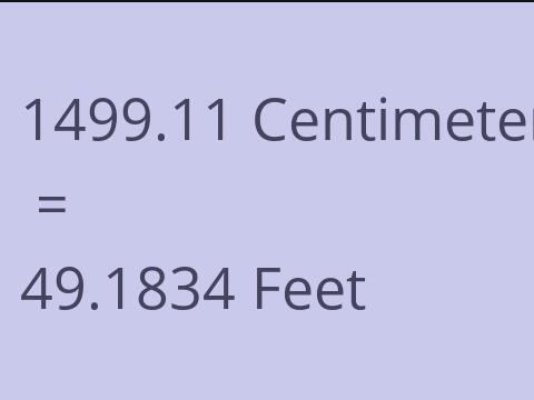 1499.11 CM TO FEET