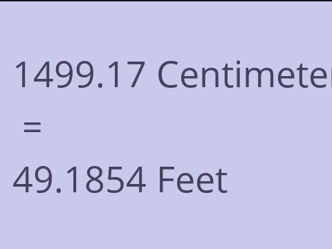 1499.17 CM TO FEET