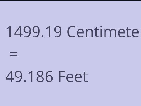 1499.19 CM TO FEET