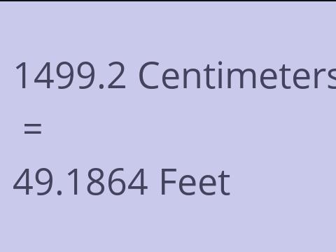 1499.2 CM TO FEET