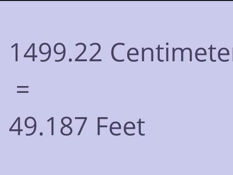 1499.22 CM TO FEET