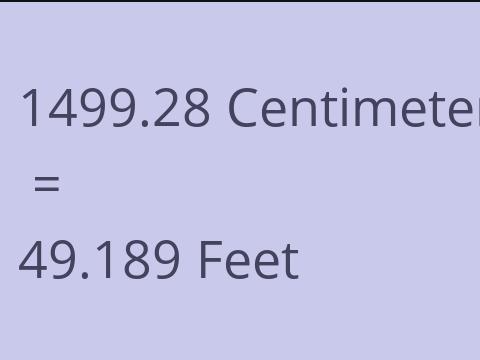 1499.28 CM TO FEET