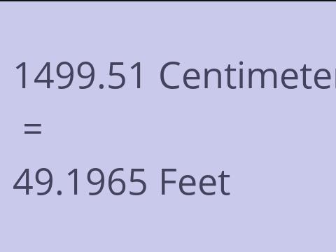 1499.51 CM TO FEET