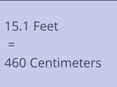 15.1 FEET TO CM