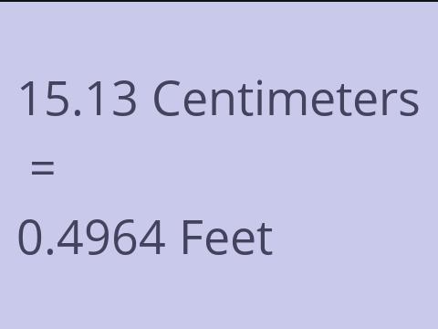 15.13 CM TO FEET