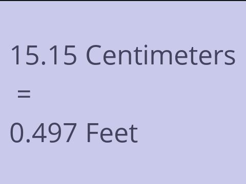 15.15 CM TO FEET