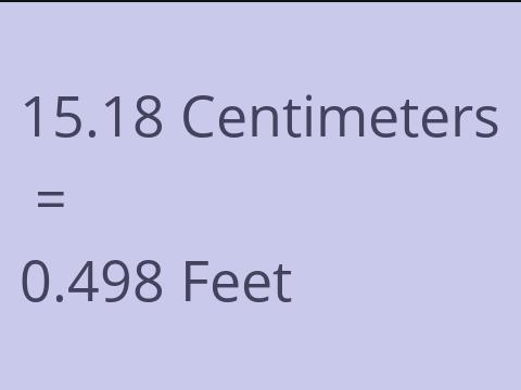 15.18 CM TO FEET