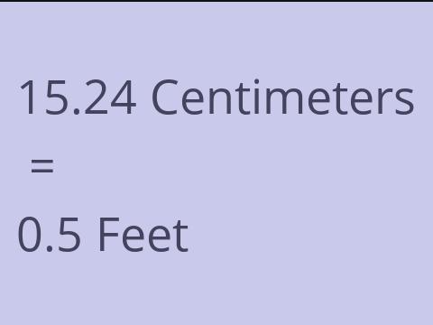 15.24 CM TO FEET