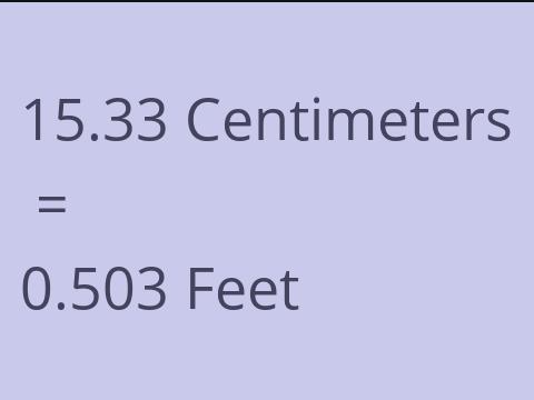 15.33 CM TO FEET