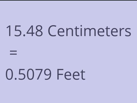 15.48 CM TO FEET