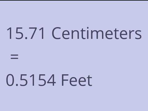 15.71 CM TO FEET