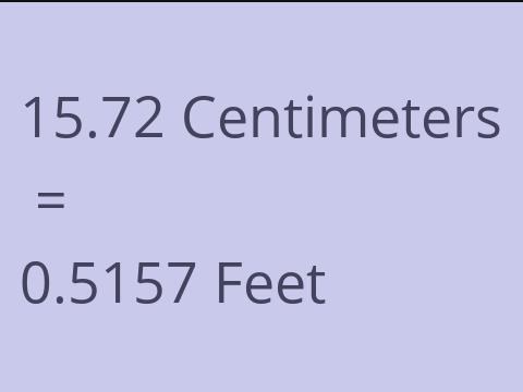 15.72 CM TO FEET