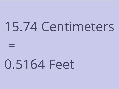 15.74 CM TO FEET