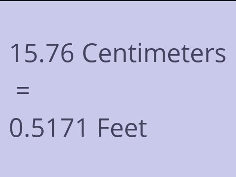 15.76 CM TO FEET