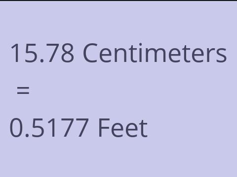 15.78 CM TO FEET