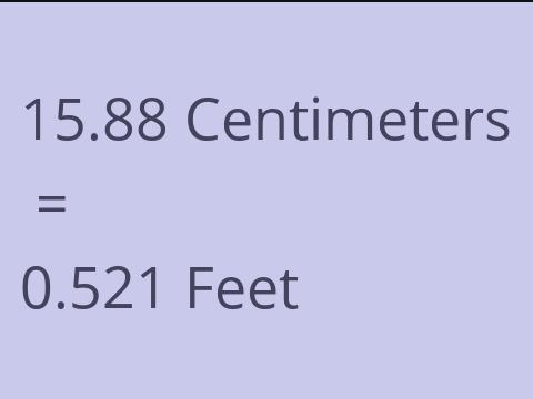 15.88 CM TO FEET