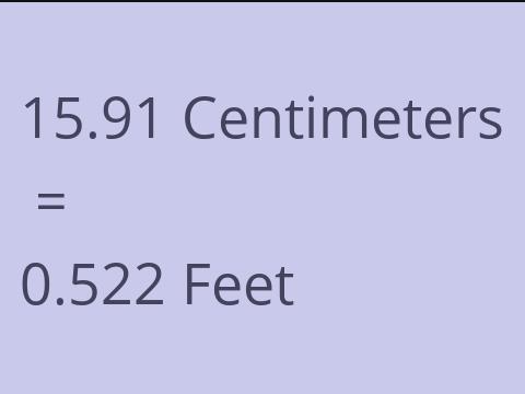 15.91 CM TO FEET