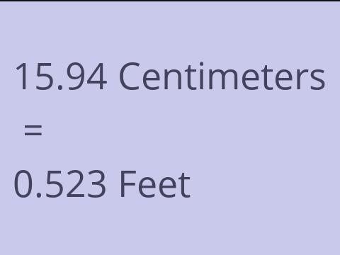 15.94 CM TO FEET