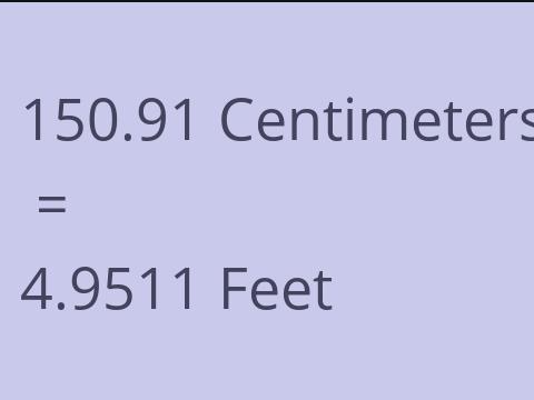 150.91 CM TO FEET