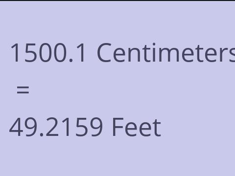 1500.1 CM TO FEET