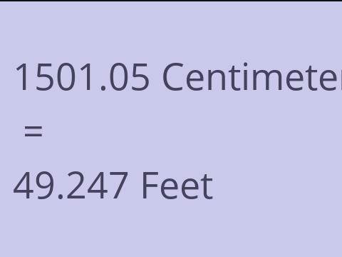 1501.05 CM TO FEET