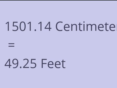 1501.14 CM TO FEET