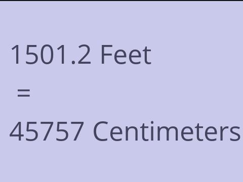 1501.2 FEET TO CM