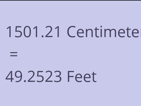 1501.21 CM TO FEET