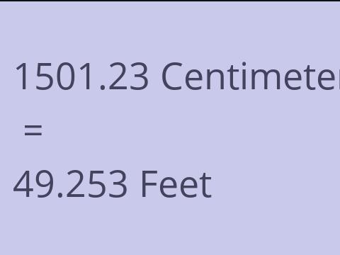 1501.23 CM TO FEET