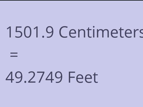 1501.9 CM TO FEET