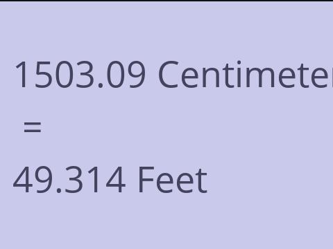 1503.09 CM TO FEET