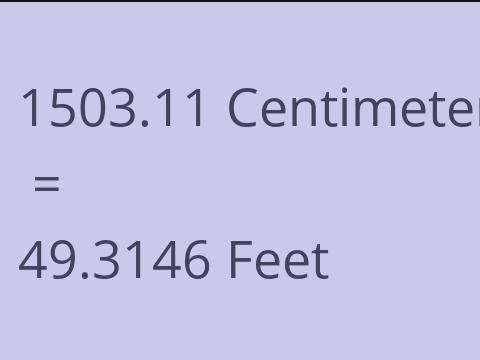 1503.11 CM TO FEET