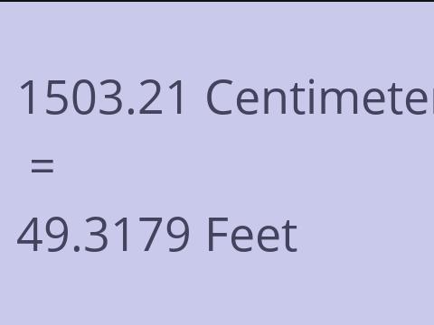 1503.21 CM TO FEET