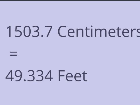 1503.7 CM TO FEET