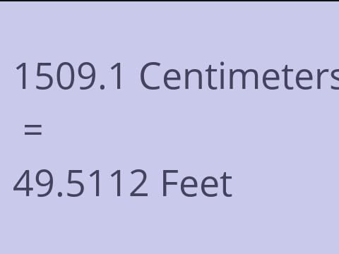 1509.1 CM TO FEET