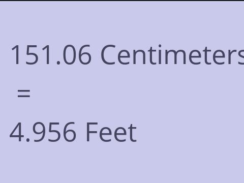 151.06 CM TO FEET