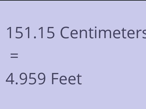 151.15 CM TO FEET